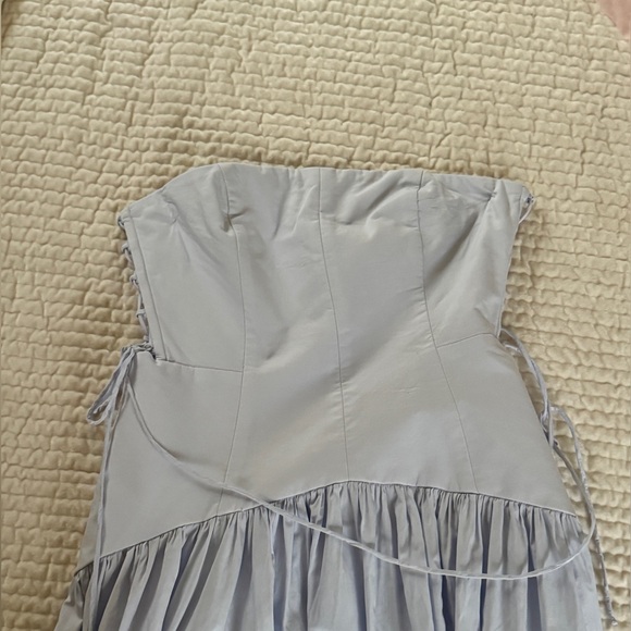 [Sold] Shona Joy Amada Lace Up Strapless Maxi Dress - Ice Blue - Picture 5 of 7